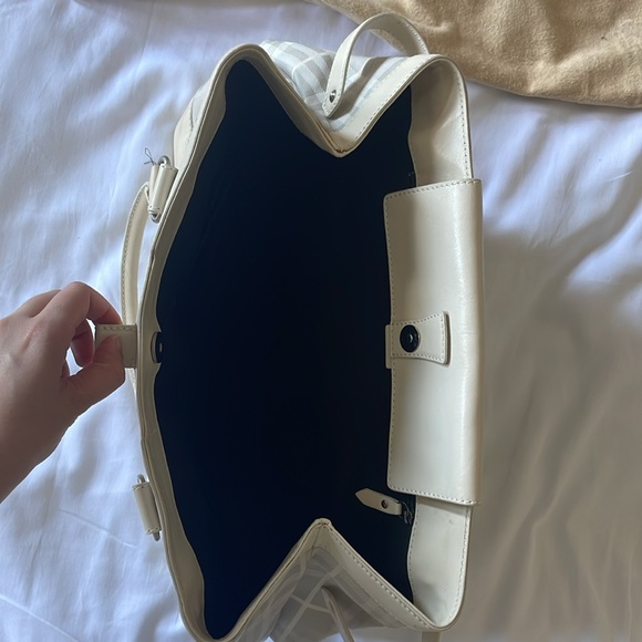 BURBERRY Vintage White Haymarket Check Tote Bag - Picture 6 of 16